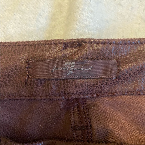 For All Mankind Printed Brown Maroon Pants - Picture 2 of 3